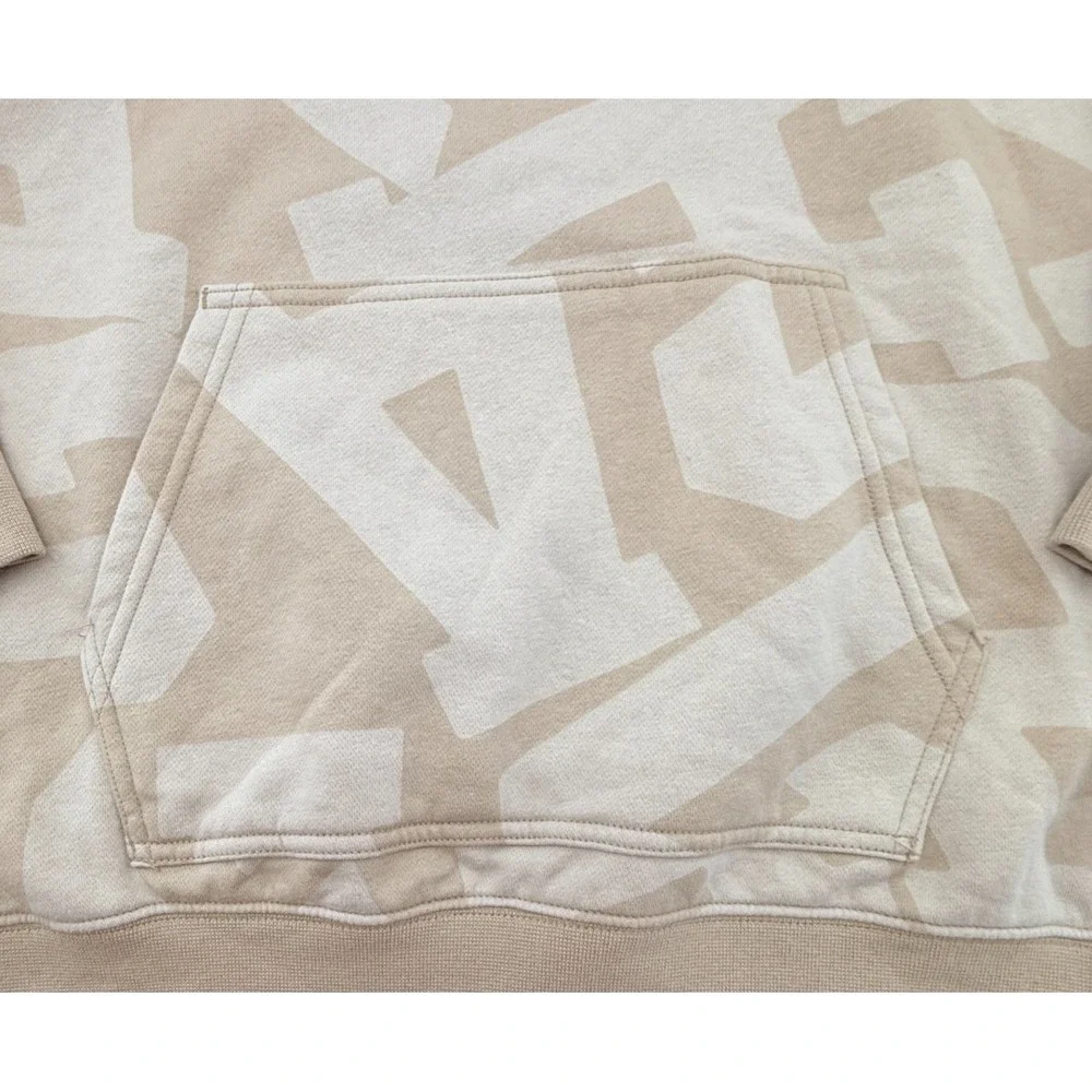 Gap Teen Hoodie Youth 12 Beige Logo Print Pullover Fleece‎ Kids